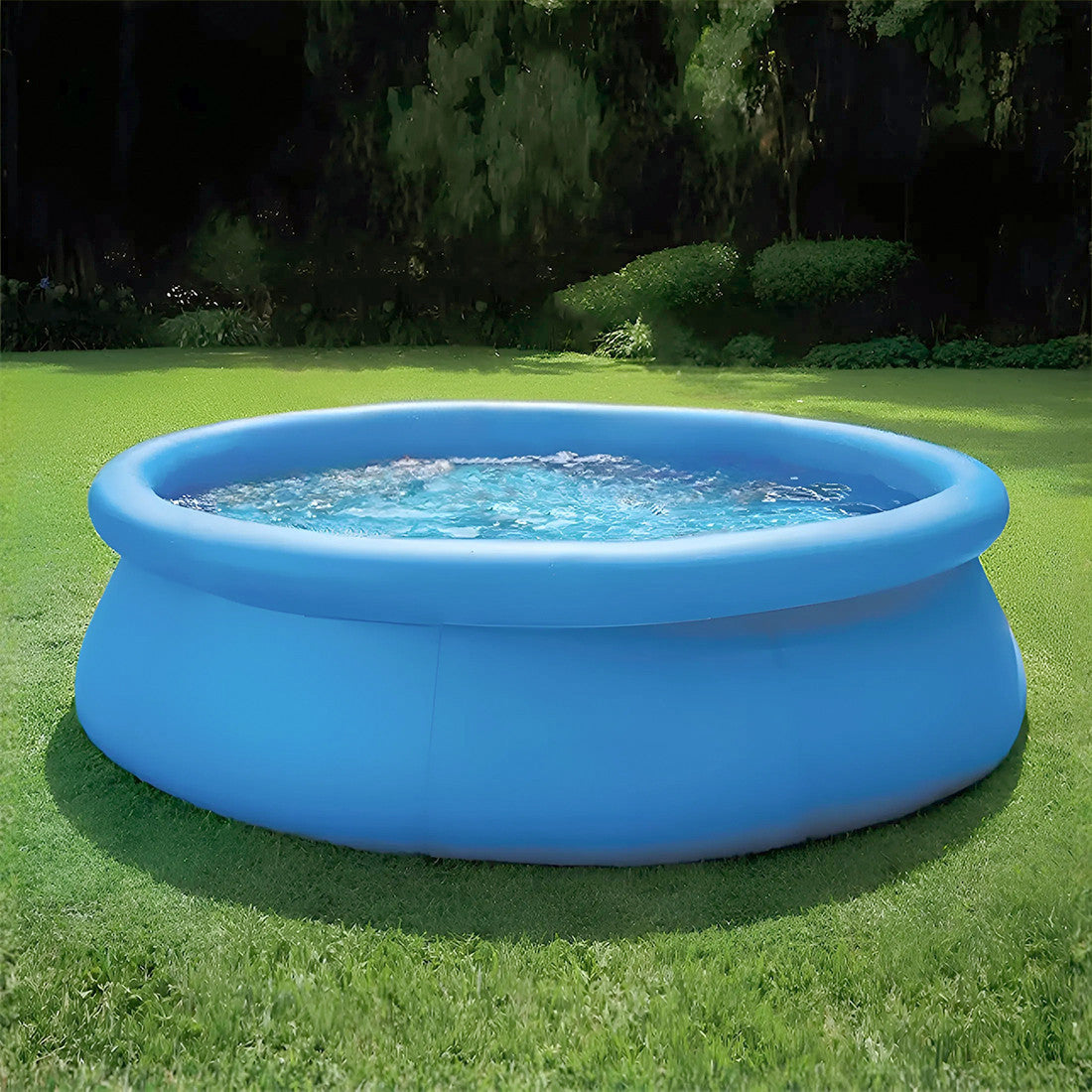 Piscine autoportante ronde avec boudin gonflable PVC BL573 et filtre 366xH76cm