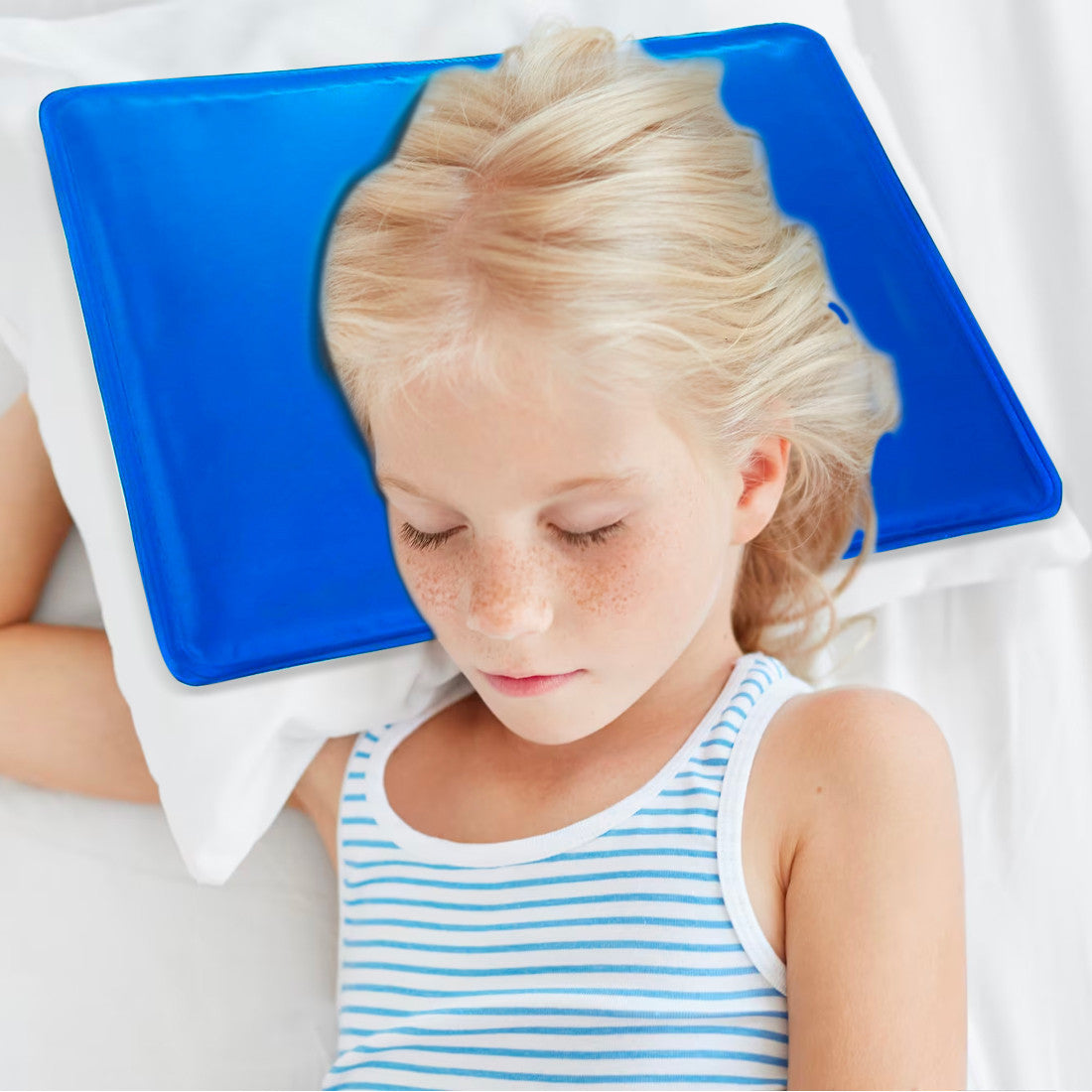 Colchoneta Refrescante Infantil 50x40cm para Cuna Cochecito con Gel Refrescante