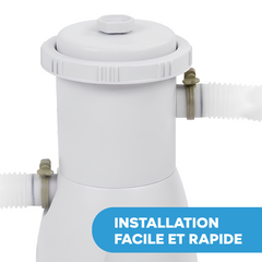 Piscine autoportante ronde avec boudin gonflable PVC BL572 et filtre 305xH76cm