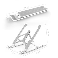 Support d'ordinateur portable pliable antidérapant inclinable à 6 niveaux