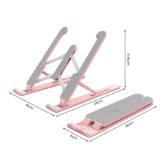 Support d'ordinateur portable pliable antidérapant inclinable à 6 niveaux