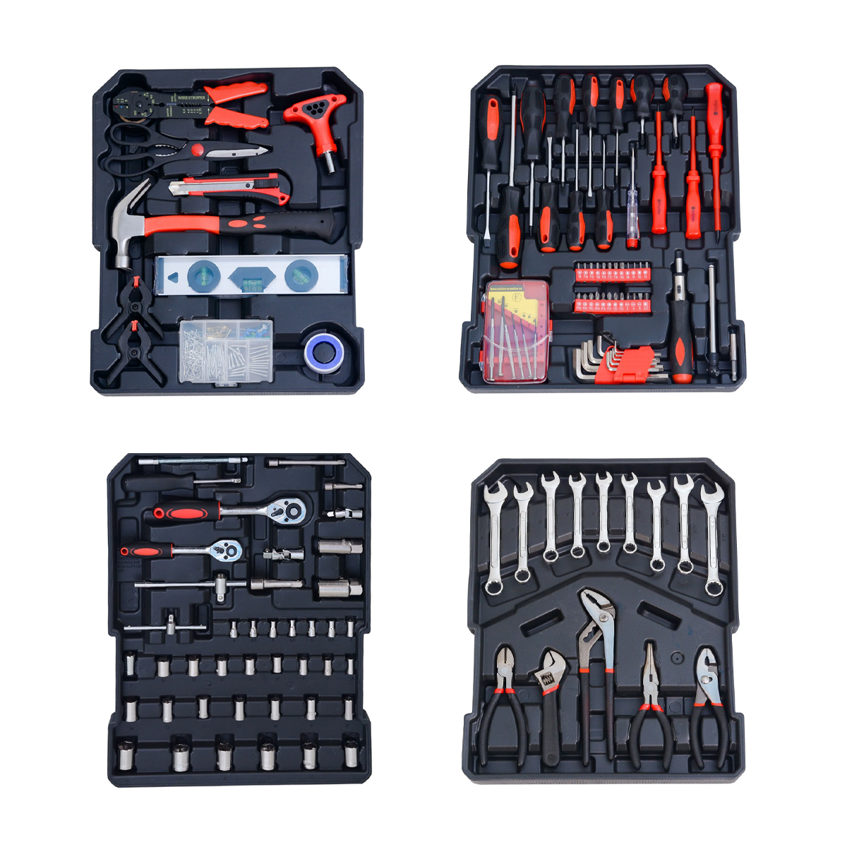 Boîte outils roulettes 849pz valise professionnelle bricolage accessoires mixtes