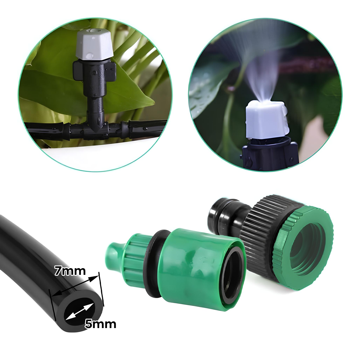 2 PZ Kit système d'arrosage automatique nébuliseur pour extérieur, câble de 10 m