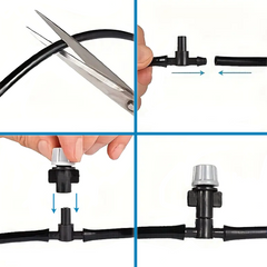 2 PZ Kit système d'arrosage automatique nébuliseur pour extérieur, câble de 10 m