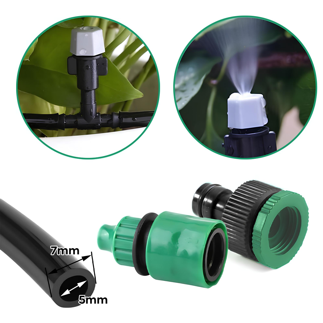 Kit de Système d'Irrigation Automatique Nébuliseur d'Eau Extérieur Câble de 10m