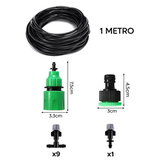 Kit de Système d'Irrigation Automatique Nébuliseur d'Eau Extérieur Câble de 10m