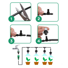 Kit de Système d'Irrigation Automatique Nébuliseur d'Eau Extérieur Câble de 10m