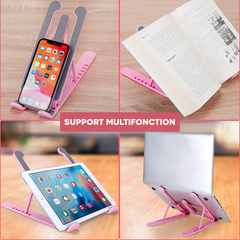 Support d'ordinateur portable pliable antidérapant inclinable à 6 niveaux