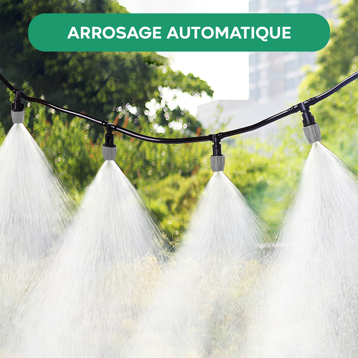 Kit de Système d'Irrigation Automatique Nébuliseur d'Eau Extérieur Câble de 10m