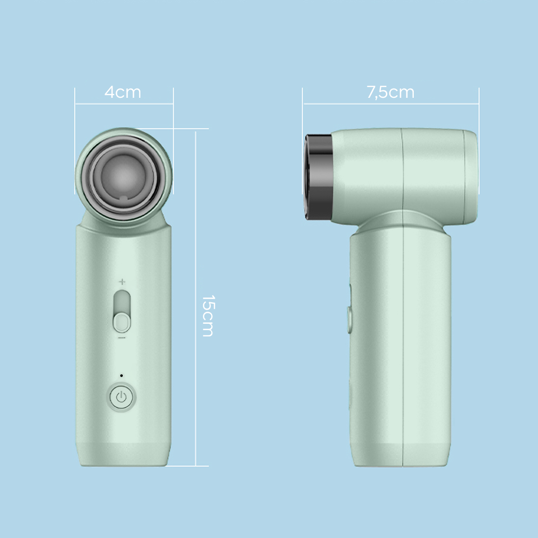 Mini Ventilateur Multifonction Sans Fil Rechargeable avec Vitesse Réglable