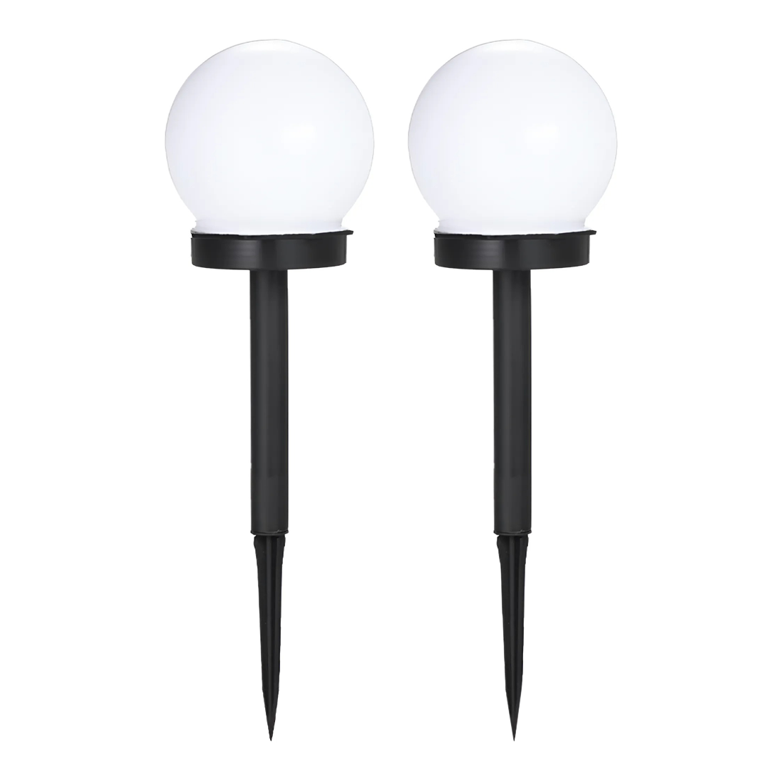 2pz Lampe Sphère Recharge Solaire 10cm pour Extérieur Piquet Plantable Jardin