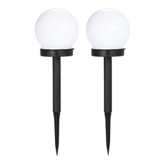 2pz Lampe Sphère Recharge Solaire 10cm pour Extérieur Piquet Plantable Jardin