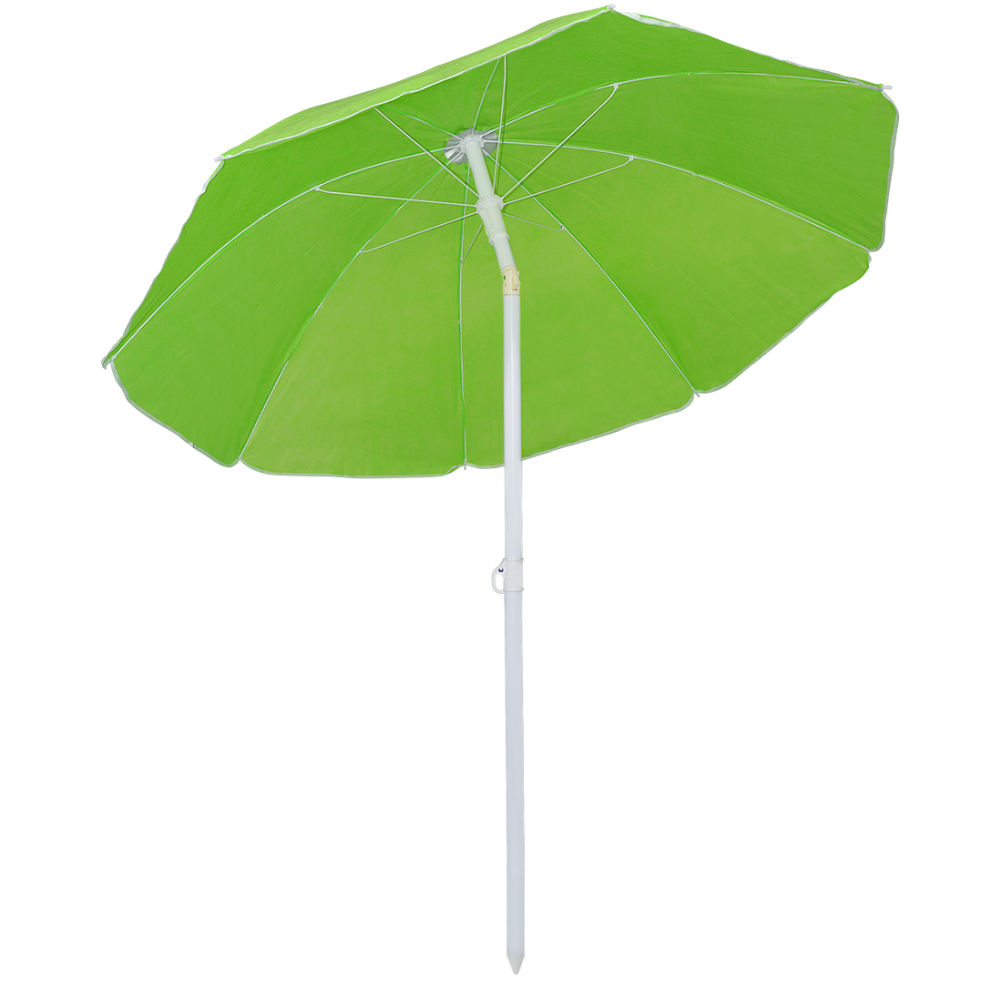Parasol de plage inclinable antivent avec 8 baleines, mât en aluminium de 180 cm