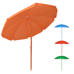 Parasol de Plage TNT Palinuro H185cm Inclinable 8 Bâtons Poteau en Aluminium