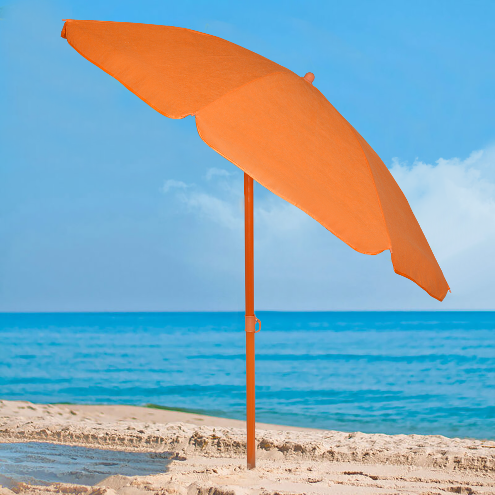 Parasol de Plage TNT Palinuro H185cm Inclinable 8 Bâtons Poteau en Aluminium