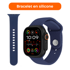 Smartwatch Ultra 49mm 4 Bracelets d'appels et d'applications iOS et Android 4en1