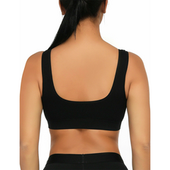 Soutien-gorge de sport Top sans armature avec épaule large respirante élastique