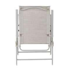 Ensemble Jardin Aluminium Table 4 Chaises en Textilène Pliantes pour Extérieur