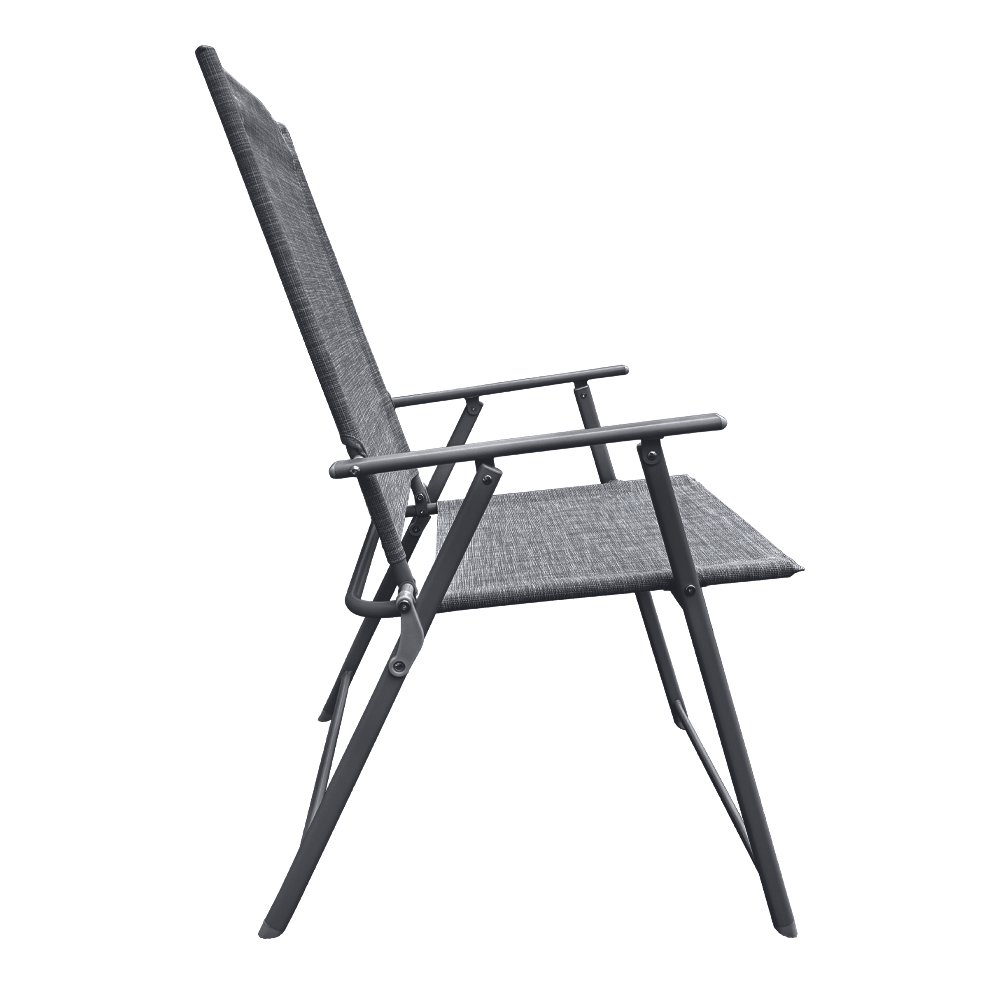 Ensemble Jardin Aluminium Table 4 Chaises en Textilène Pliantes pour Extérieur