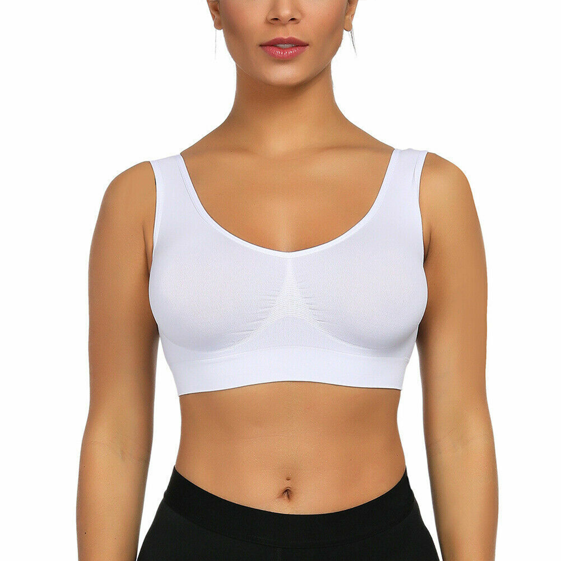 Pack 3 Brassières De Sport Sans Armatures Épaules Larges Respirant Élastique