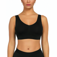 Pack 3 Brassières De Sport Sans Armatures Épaules Larges Respirant Élastique