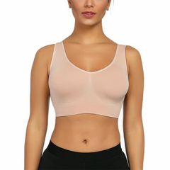 Pack 3 Brassières De Sport Sans Armatures Épaules Larges Respirant Élastique