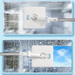 Nettoyeur vitres télescopique brosse chiffon microfibre l'intérieur l'extérieur