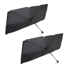 2 PZ Pare-soleil pliable voiture couverture de pare-brise universelle, 140x76cm