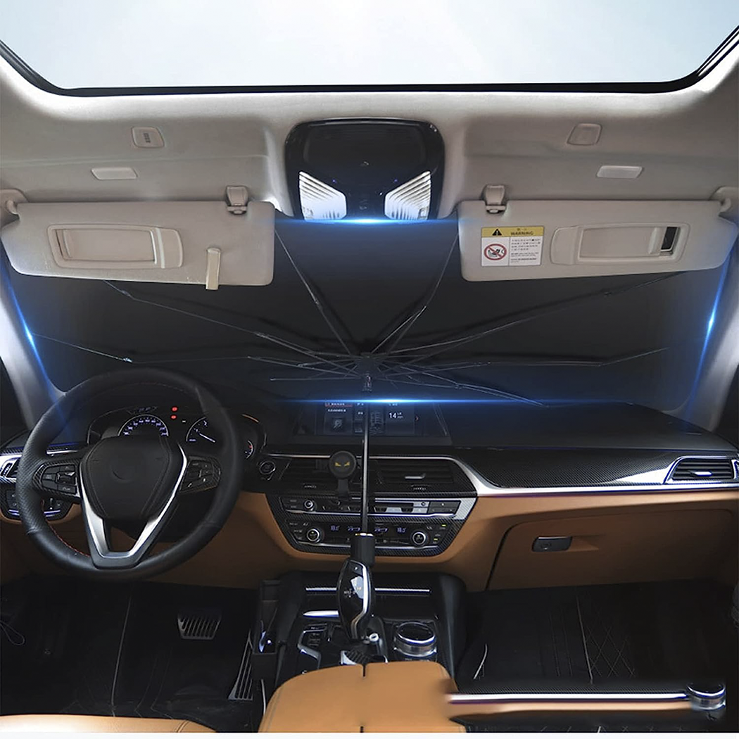 2 PZ Pare-soleil pliable voiture couverture de pare-brise universelle, 140x76cm