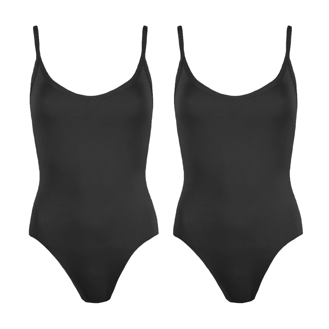 2 PZ Maillot de Bain Une-Pièce Femme MADRID Élastique Push Up Uni Beachwear