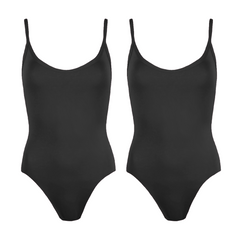 2 PZ Maillot de Bain Une-Pièce Femme MADRID Élastique Push Up Uni Beachwear