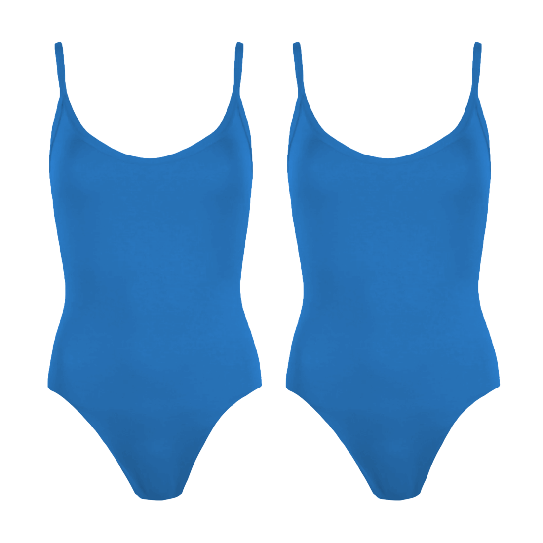 2 PZ Maillot de Bain Une-Pièce Femme MADRID Élastique Push Up Uni Beachwear
