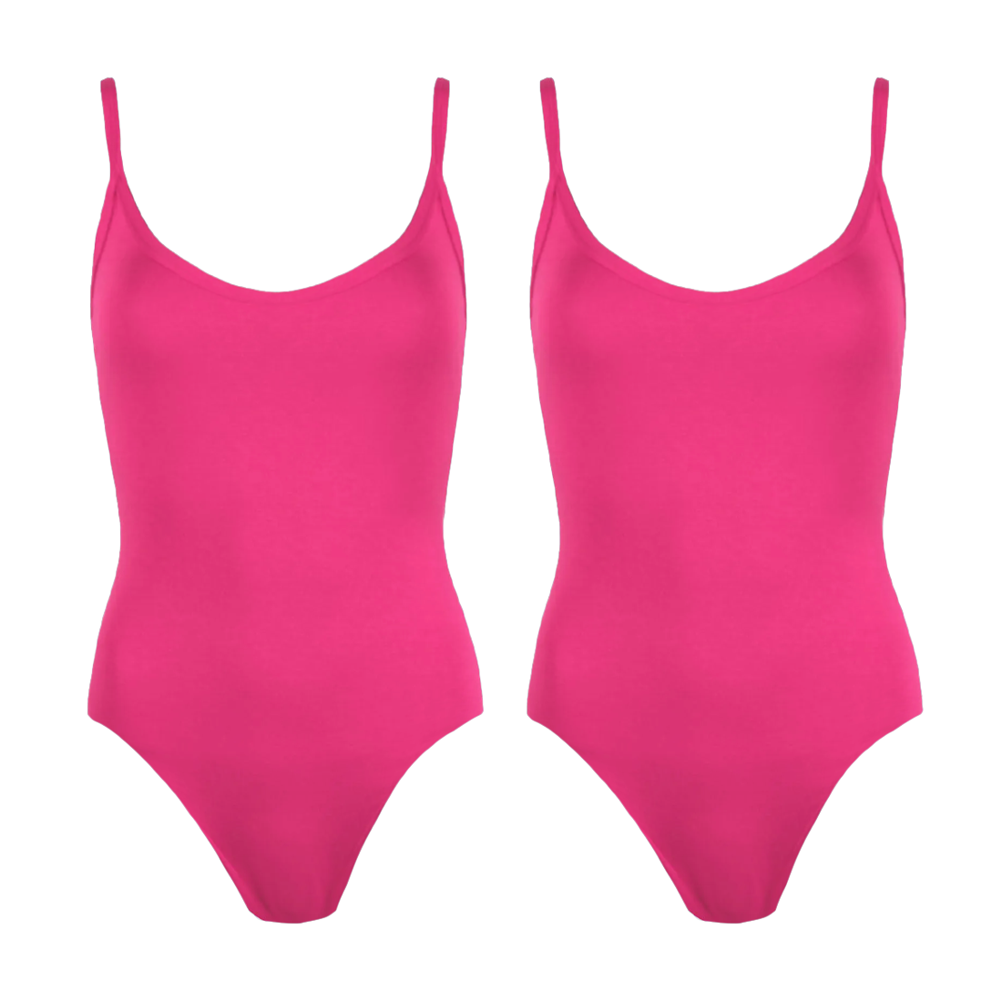 2 PZ Maillot de Bain Une-Pièce Femme MADRID Élastique Push Up Uni Beachwear