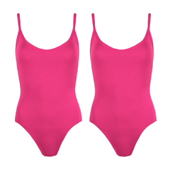 2 PZ Maillot de Bain Une-Pièce Femme MADRID Élastique Push Up Uni Beachwear