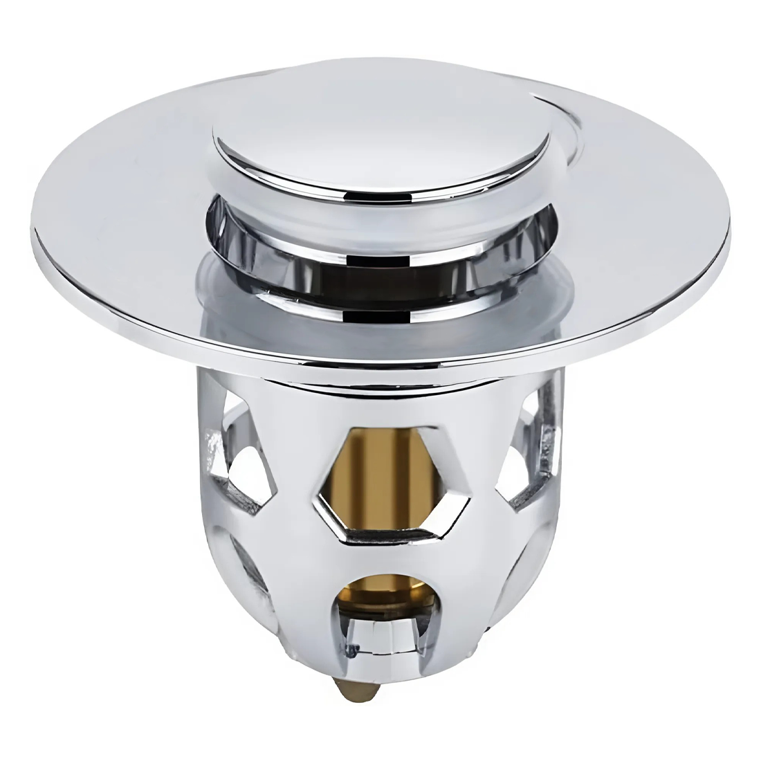Set 2 Bouchons lavabo universel système pop-up, anti-blocage ABS 34-40 mm.