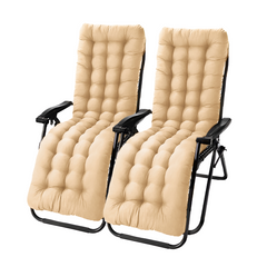 Pack 2 chaises inclinable pliable avec coussin Zéro gravité Dossier inclinable