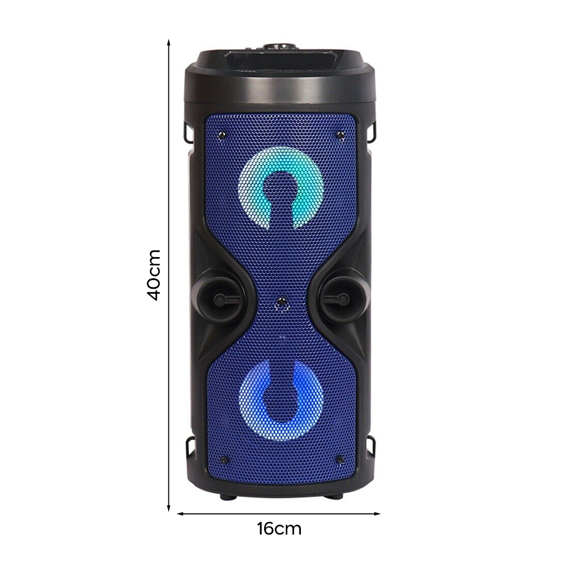 Haut-parleur Bluetooth avec microphone karaoké et lumière LED, portable