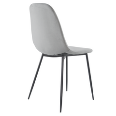 Lot de 4 chaises LOLA au design moderne en velours, structure en métal.