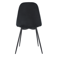 Lot de 4 chaises LOLA au design moderne en velours, structure en métal.