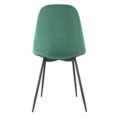 Lot de 4 chaises LOLA au design moderne en velours, structure en métal.