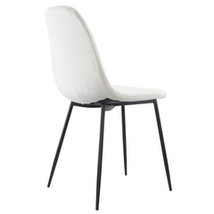 Lot de 4 chaises LOLA au design moderne en velours, structure en métal.