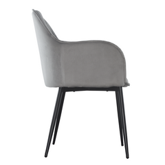 Ensemble de 2 fauteuils en velours QUEEN rétro, avec dossier rembourré.