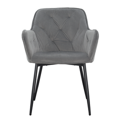 Ensemble de 2 fauteuils en velours QUEEN rétro, avec dossier rembourré.