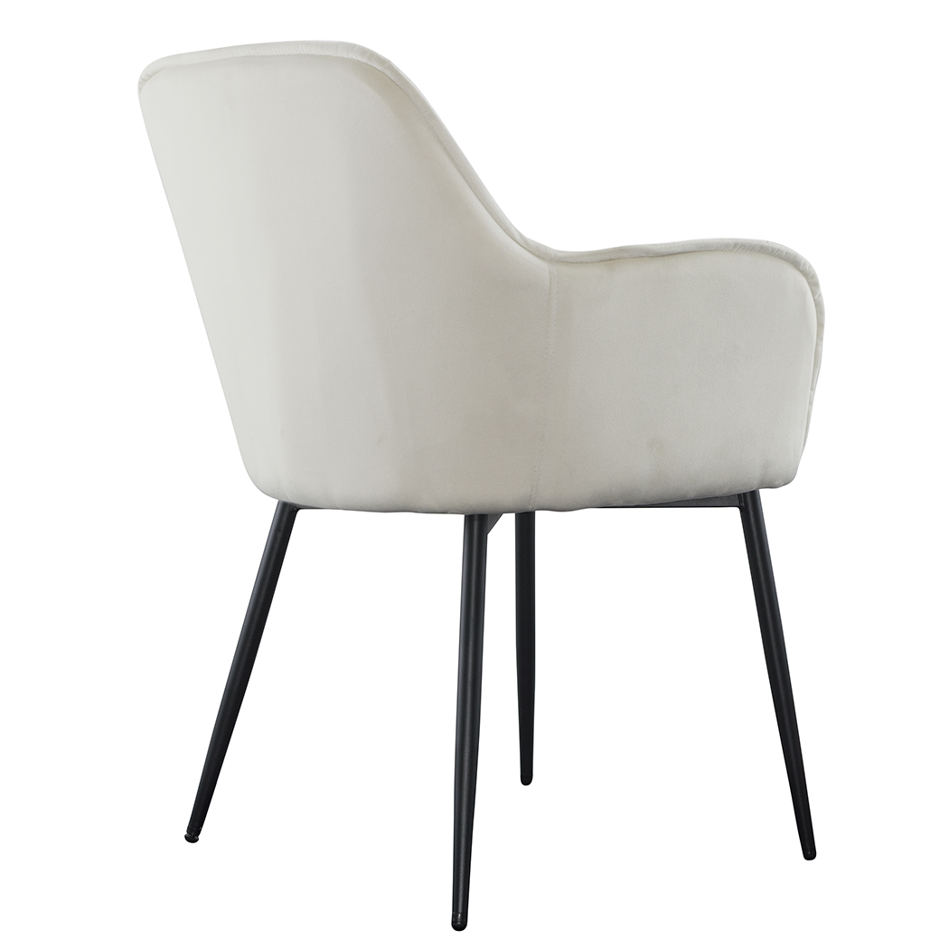Ensemble de 2 fauteuils en velours QUEEN rétro, avec dossier rembourré.