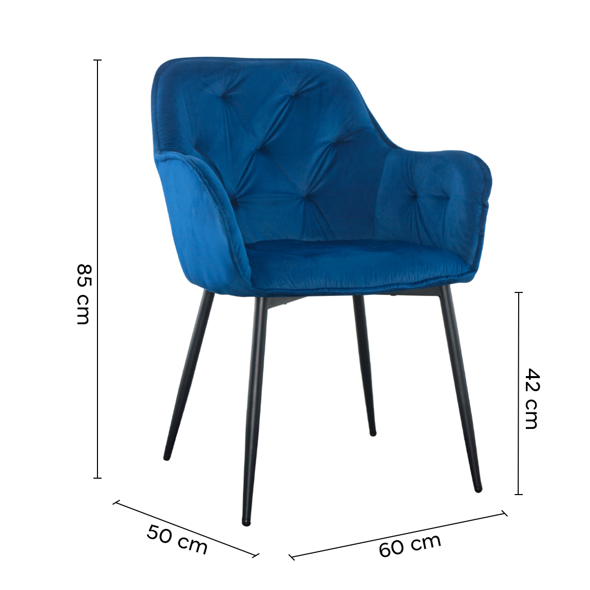 Ensemble de 2 fauteuils en velours QUEEN rétro, avec dossier rembourré.