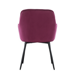 Ensemble de 2 fauteuils en velours QUEEN rétro, avec dossier rembourré.
