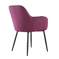 Ensemble de 2 fauteuils en velours QUEEN rétro, avec dossier rembourré.