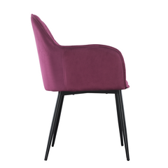 Ensemble de 2 fauteuils en velours QUEEN rétro, avec dossier rembourré.