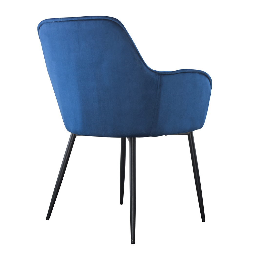 Ensemble de 2 fauteuils en velours QUEEN rétro, avec dossier rembourré.