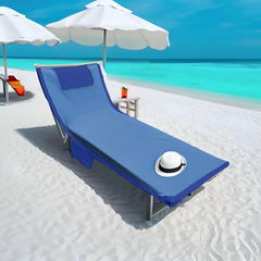 Serviette de Plage avec Poches et Coussin Gonflable en Microfibre